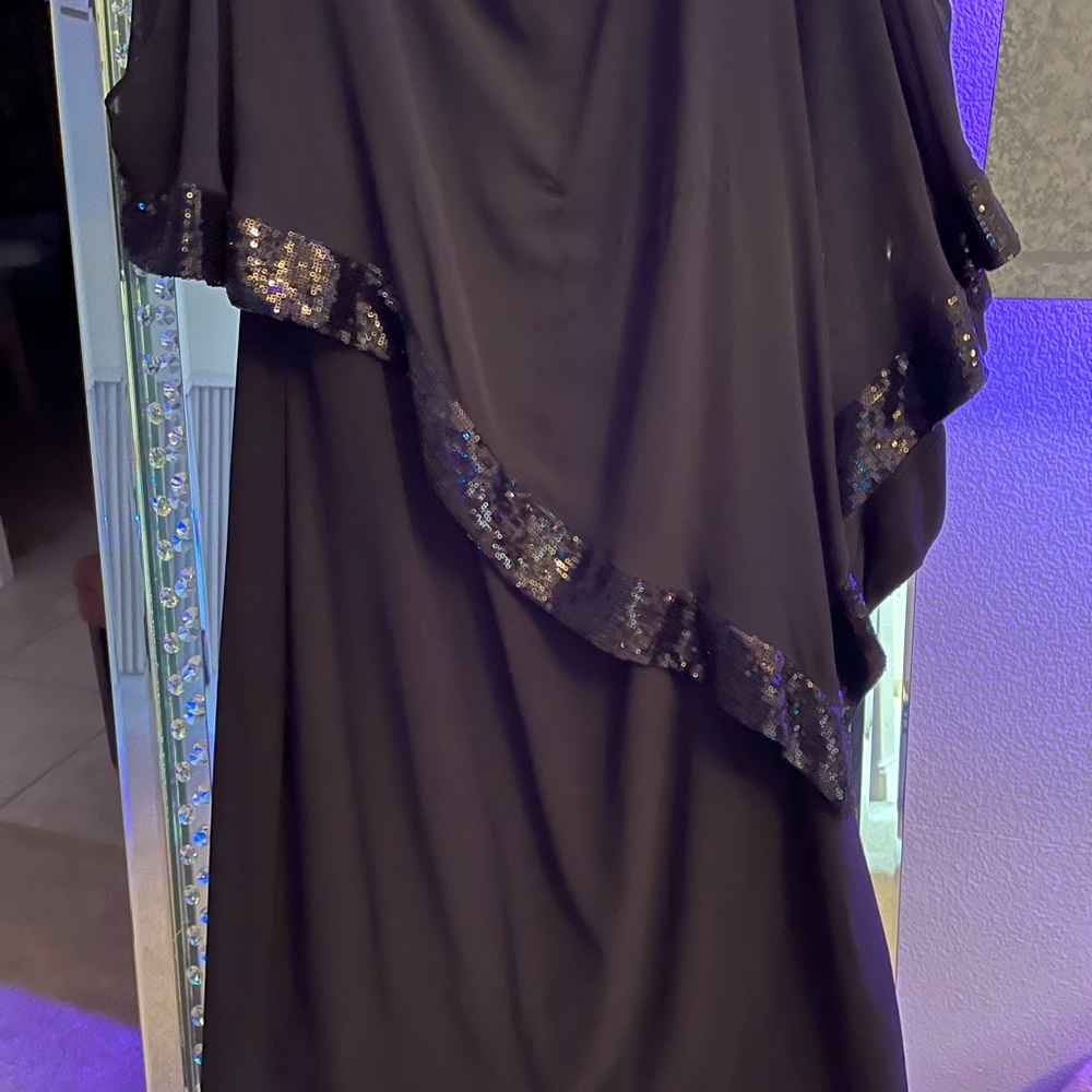 Dressy dress sequin trim overlay